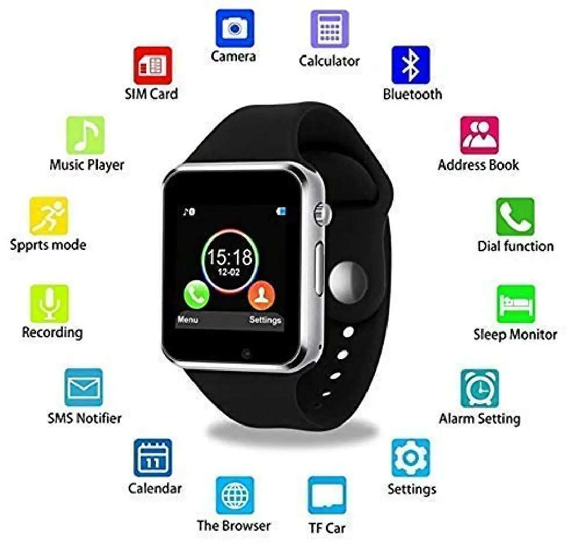 A1 Smart Watch Mobile Inbuild Camera Supporting - OneCart