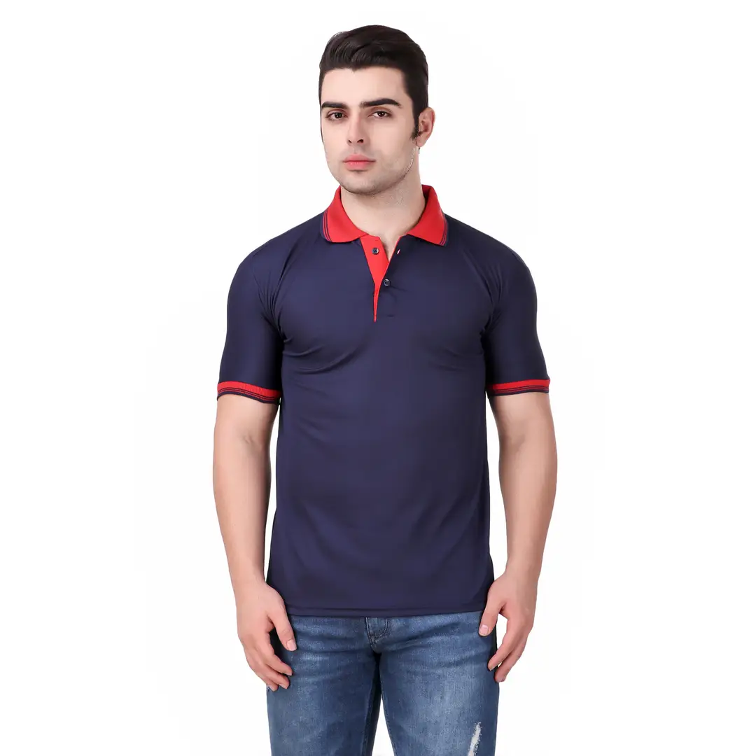 navy blue polyester shirt
