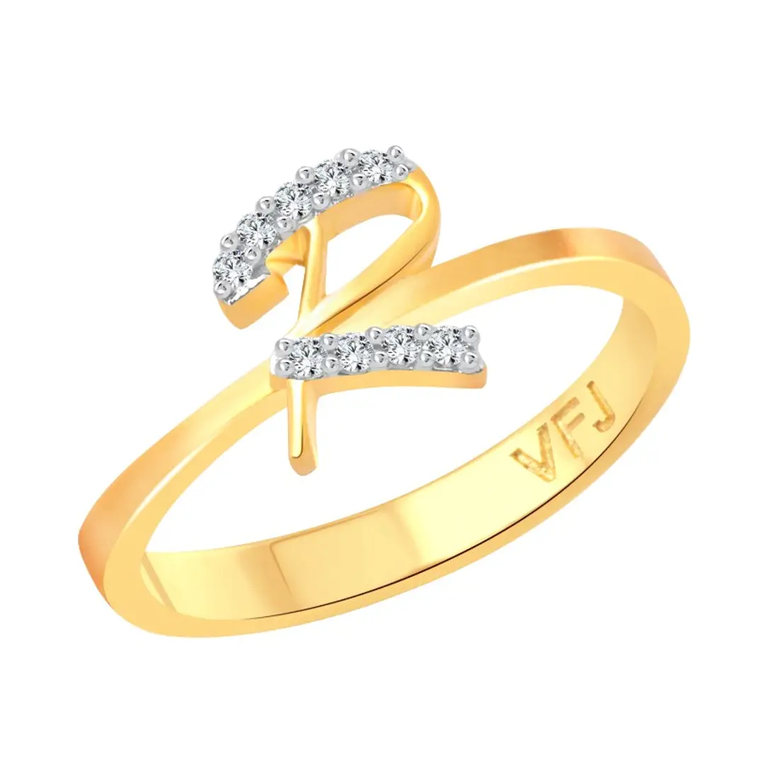 Gold ring with hot sale letter r