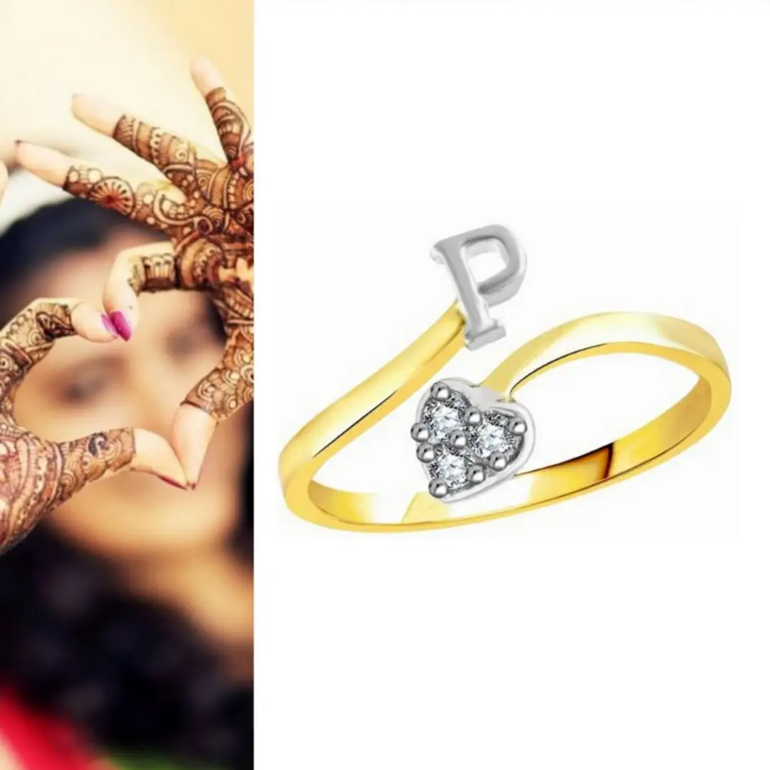 ShipJewel R P Letter ring 18kt Diamond Yellow Gold ring Price in India -  Buy ShipJewel R P Letter ring 18kt Diamond Yellow Gold ring online at  Flipkart.com