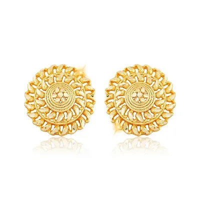 Stud Earring 1 Gm Gold And Micron Plated Stud Earring For Women And Girls Alloy Stud Earrings