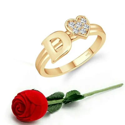 Heart Silver Rings Alphabet P Letter Initial for girls women Men Boys  Couple girlfriend American diamond