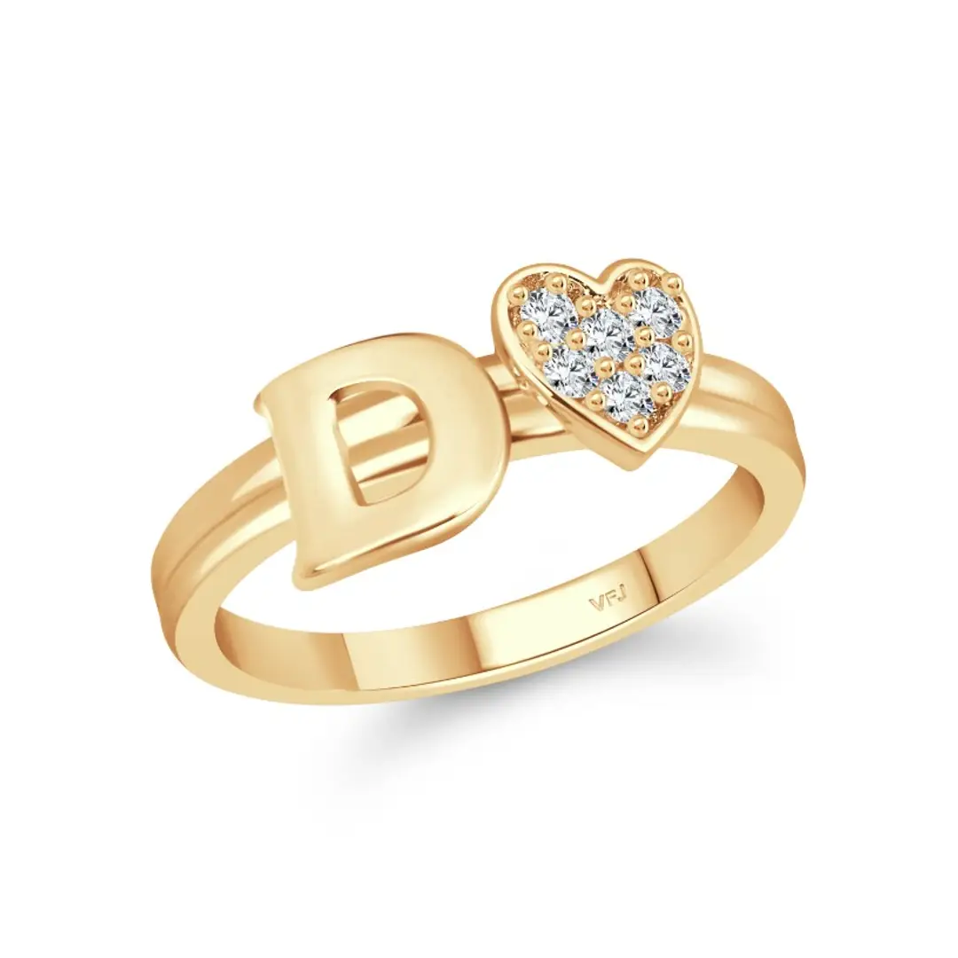 Gold Silver Heartbeat Diamond Ring – Meery Rings