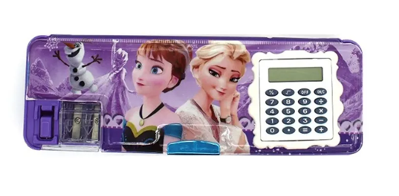 Jumbo Pencil Box with Calculator 6 Hidden Pockets Pencil Box and 1 Unicorn  Water Gel Pen Combo Set for Kids : : Toys & Games