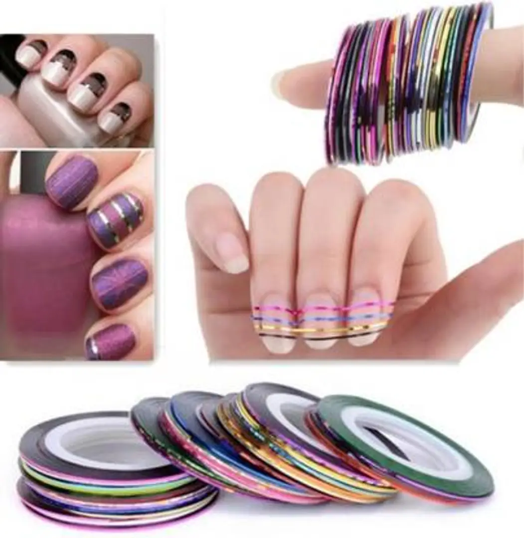 Striping Tape Nail Art Tutorial for piCture pOlish Blog Fest 2013! | Lab  Muffin Beauty Science