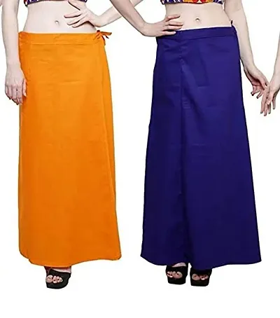 Trendy Women's Cotton Solid Petticoat (Pack Of 2)