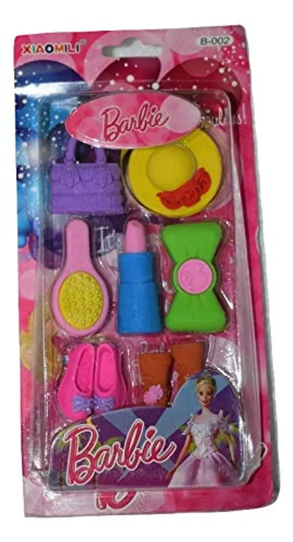 barbie eraser set