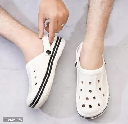 Buy Attractive white clogs for both men and women crocs for indoor