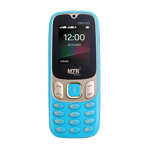 MTR Orchid(Light Blue) Phone with 1.77 INCH Display,1100 MAH Battery,Contains Many Indian Language,Vibration