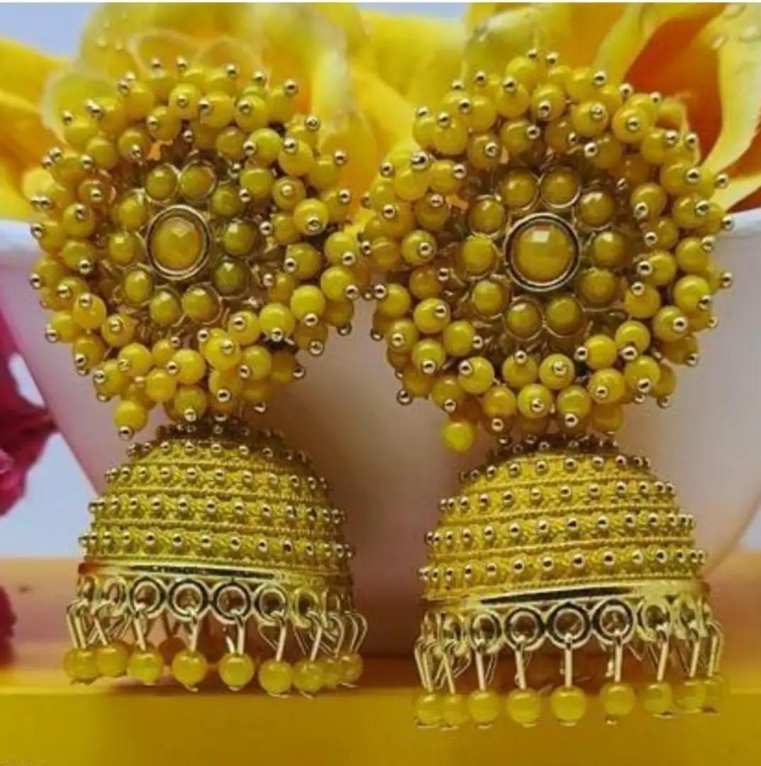 Traditional Party Wear Pearl Jhumka Earrings For girls And women