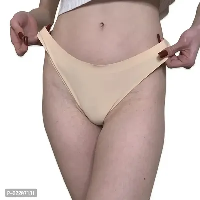 Buy REPUBLIC OF CURVES Beige Seamless Thongs No Show Panty