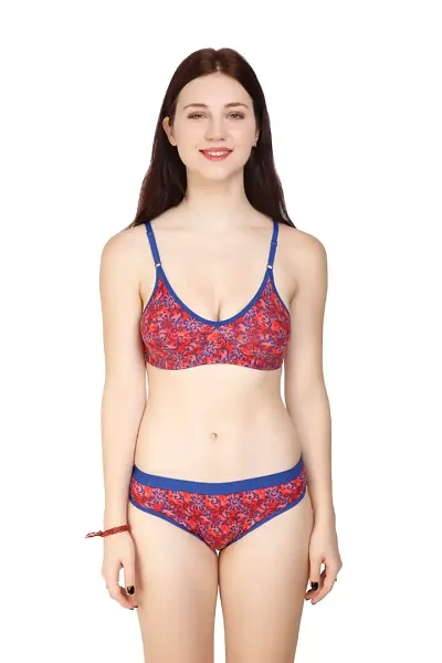 Ladies Housery Fabrick Net Attach Bra Panty Set at Rs 135/set in