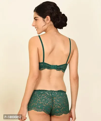 Comfort Bra Set Lace Underwear,fruit Green,80B
