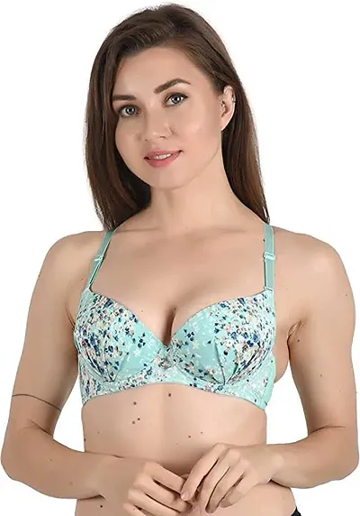 Buy Wave Fashion- Women's Poly Cotton Padded Underwired Push-Up