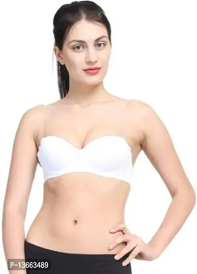 Buy Omlavida Poly Cotton Plain Transparent Womens Backless