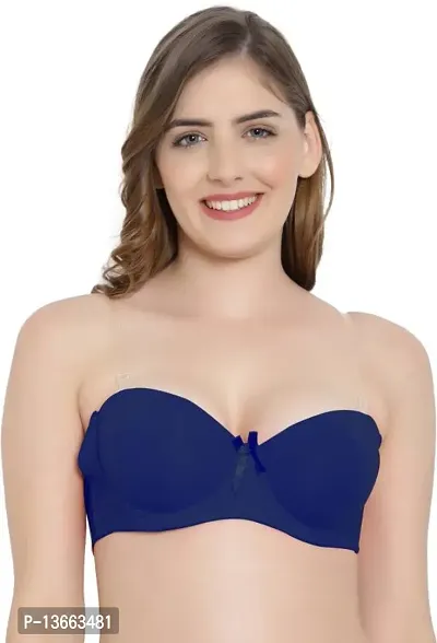 Buy Omlavida Poly Cotton Plain Transparent Womens Backless Transparent  Strap Push Up Padded Bra, Size: 32-36 Online In India At Discounted Prices