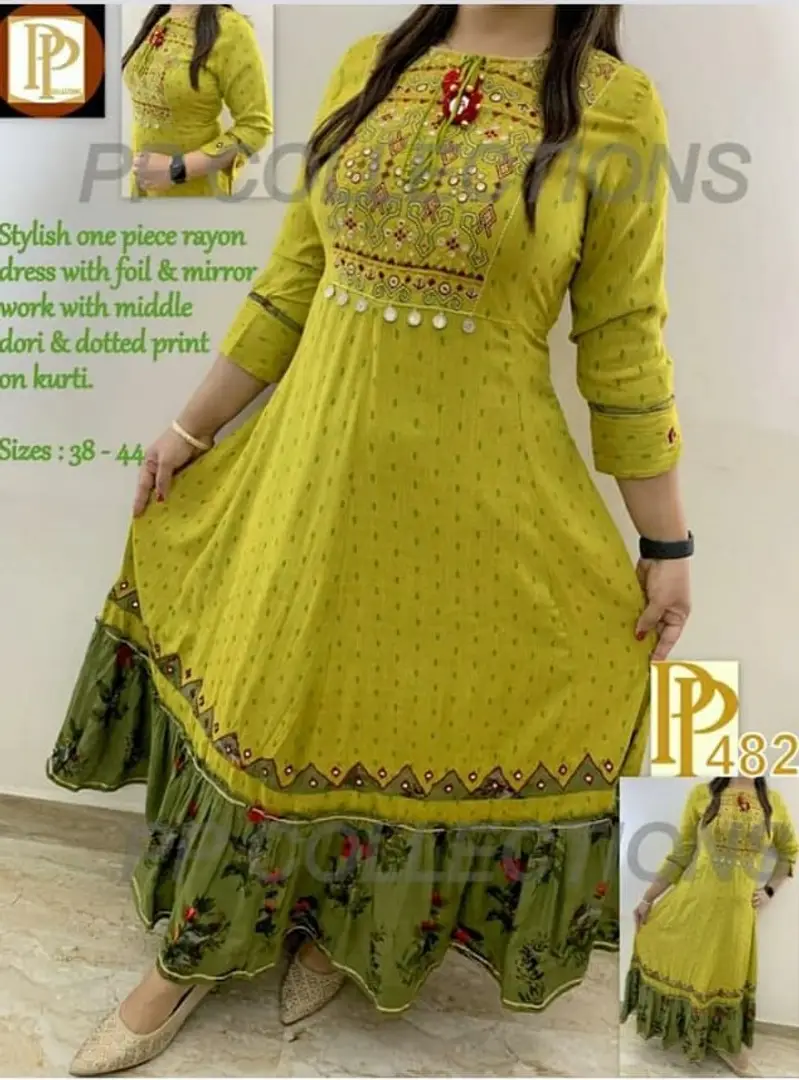 anarkali kurti pattern