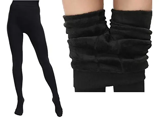 Buy JMT Wear Women Woolen Warm Leggings with Thick Fur Lined (Navy